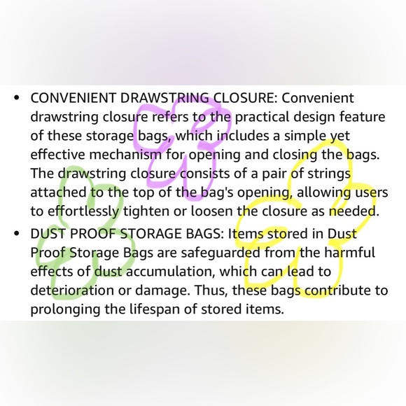 NEW! Reusable Cotton Storage Produce Bags With Drawstrings, Muslin Bags - Picture 9 of 12